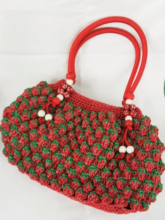 Strawberry Crochet Bag Handcrochet Strawberry Bag