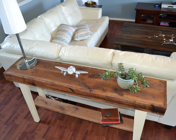 Handmade Wood Sofa Table Farmhouse Style