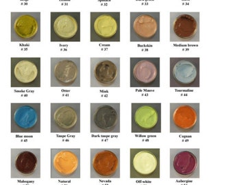 1 candle dye block avocado green from escentialsoils on tarrago dye chart