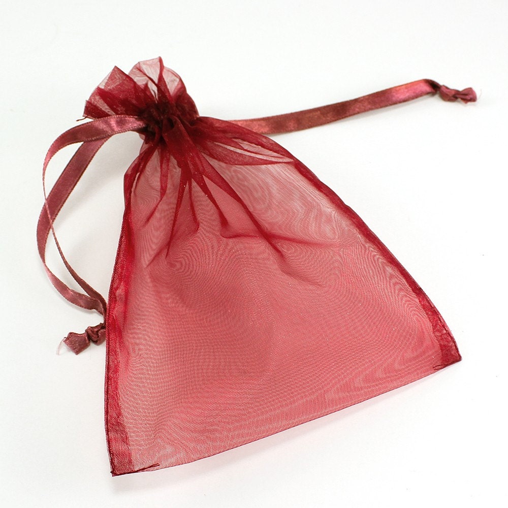 Sheer Organza Bags with Drawstrings 5 x 6.5 pack