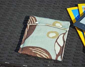 Kindle Case (Duck Egg Blue and Brown)