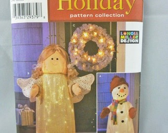 Simplicity 4335 Holiday Pattern Lighted Craft Decorations UNCUT Longia Miller 2005