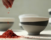 Hand made ceramic bowl, three colors bowl, Decortive ceramic for home, white, black and gray, Glossy glaze, urban design, modern, Minimalis