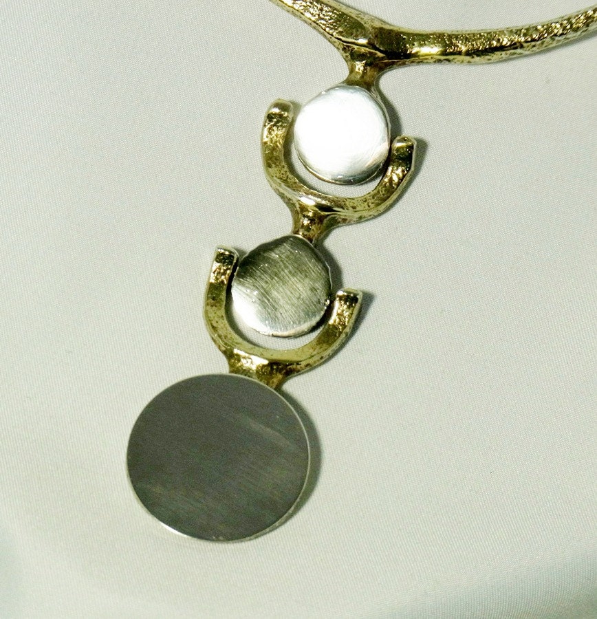 Vintage Jacob Hull Denmark modernist designer necklace from