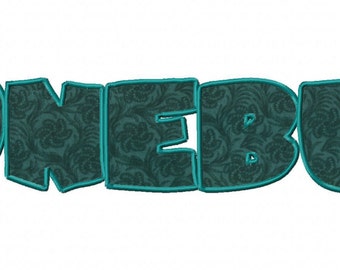 INSTANT DOWNLOAD Junebug Machine Embroidery Applique Font Set Includes 3 Sizes