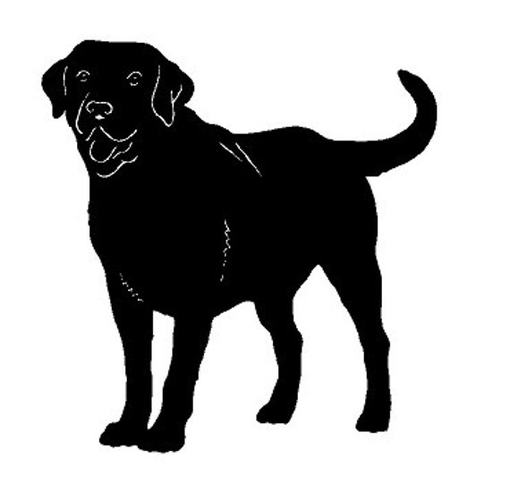 Labrador Retriever Silhouette Vinyl Decal for laptops car