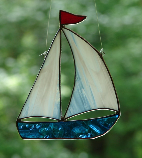 Stained Glass By The Sea Sailboat