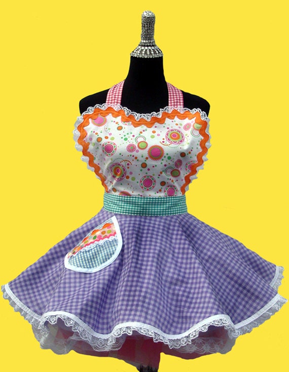 Apron Women's Retro Apron 50s vintage by OnceUponAPoodle on Etsy