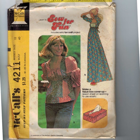 1970s Vintage Sewing Pattern McCalls 4211 by historicallypatterns