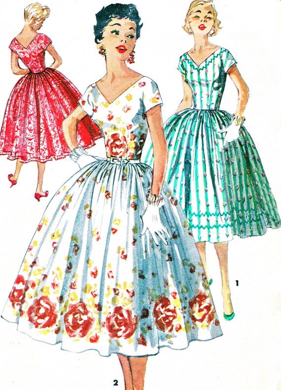 1950s Dress Pattern Simplicity 1159 Full by NeenerbeenerKnits