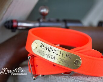 Bright Orange Hunting Dog Collar // Waterproof Dog Collar // No Stink Dog Collar // Hunting Dog Collar // Washable Dog Collar // Waterproof