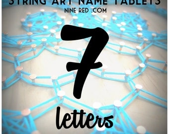 Modern String Art Wooden Name Tablet - 7 letters