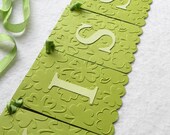 Kiss Me Banner St. Patrick's Day Decor - Embossed Shamrocks - READY TO SHIP - Garland Decoration St. Patricks Day Home Decor Il_170x135