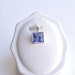Blue Sapphire Bezel Square Pendant 8mm On Sale