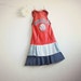 Red Hoodie Upcycled Dress Preppy Sporty Recycled Clothing Women's Halter Casual Dress Navy Blue Eco Friendly Small Medium 'RUTHIE"