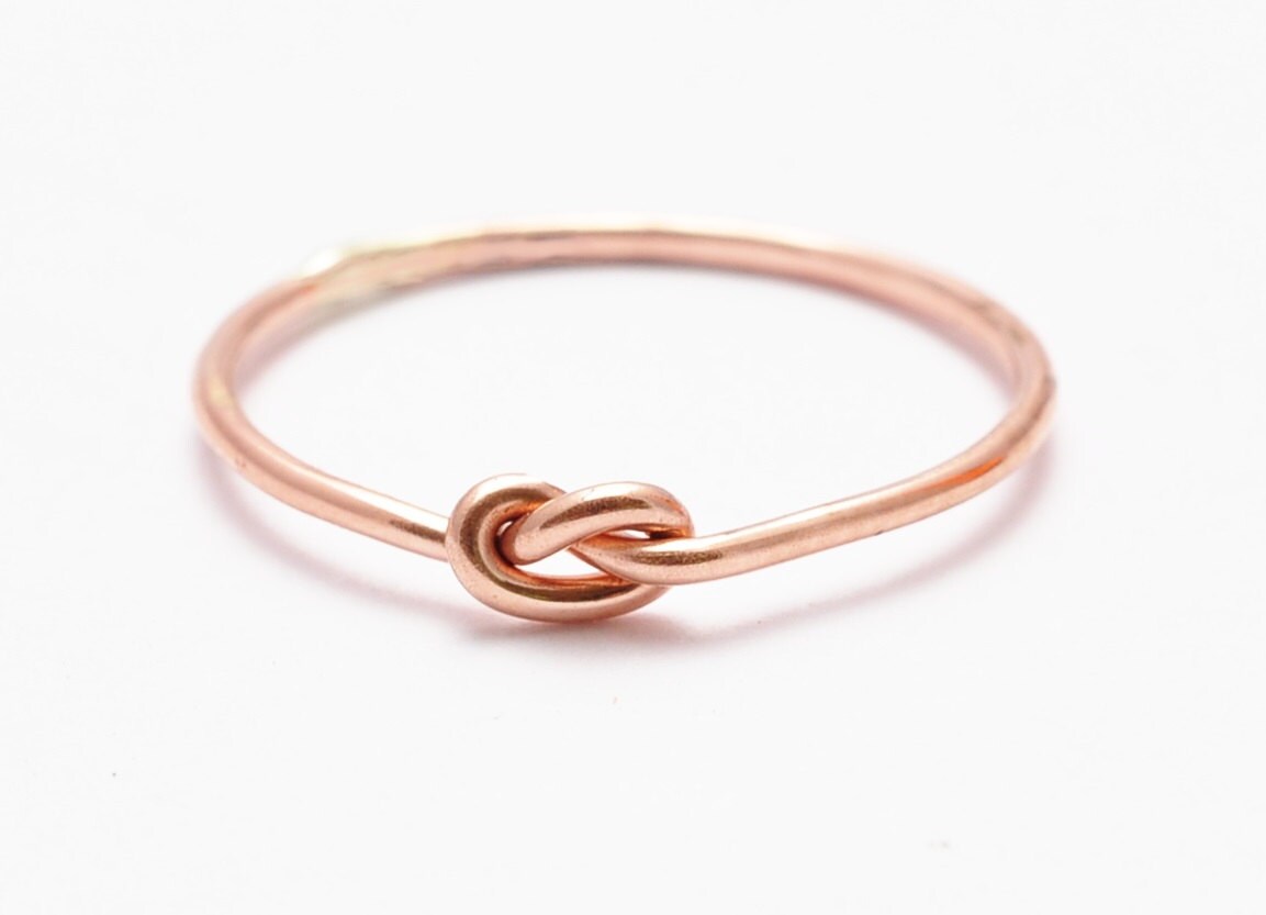 Rose Gold Knot Ring Best Friend Gifts for Christmas