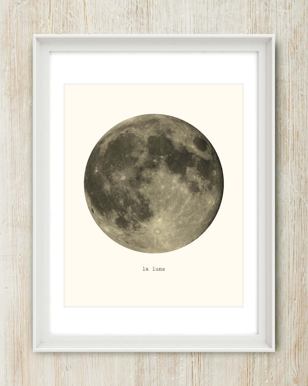 La Lune French for The Moon 8x10 inches on A4. Beautiful