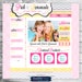 Premade Website Template: Yellow Damask with Pink and Gray Chevron Design
