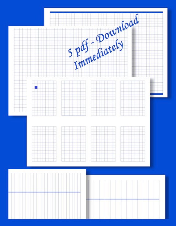 items similar to printable graph paper downloads graphgrid and lined
