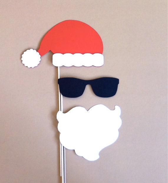 Santa Claus Christmas Photo Booth Props by CreativeButterflyXOX