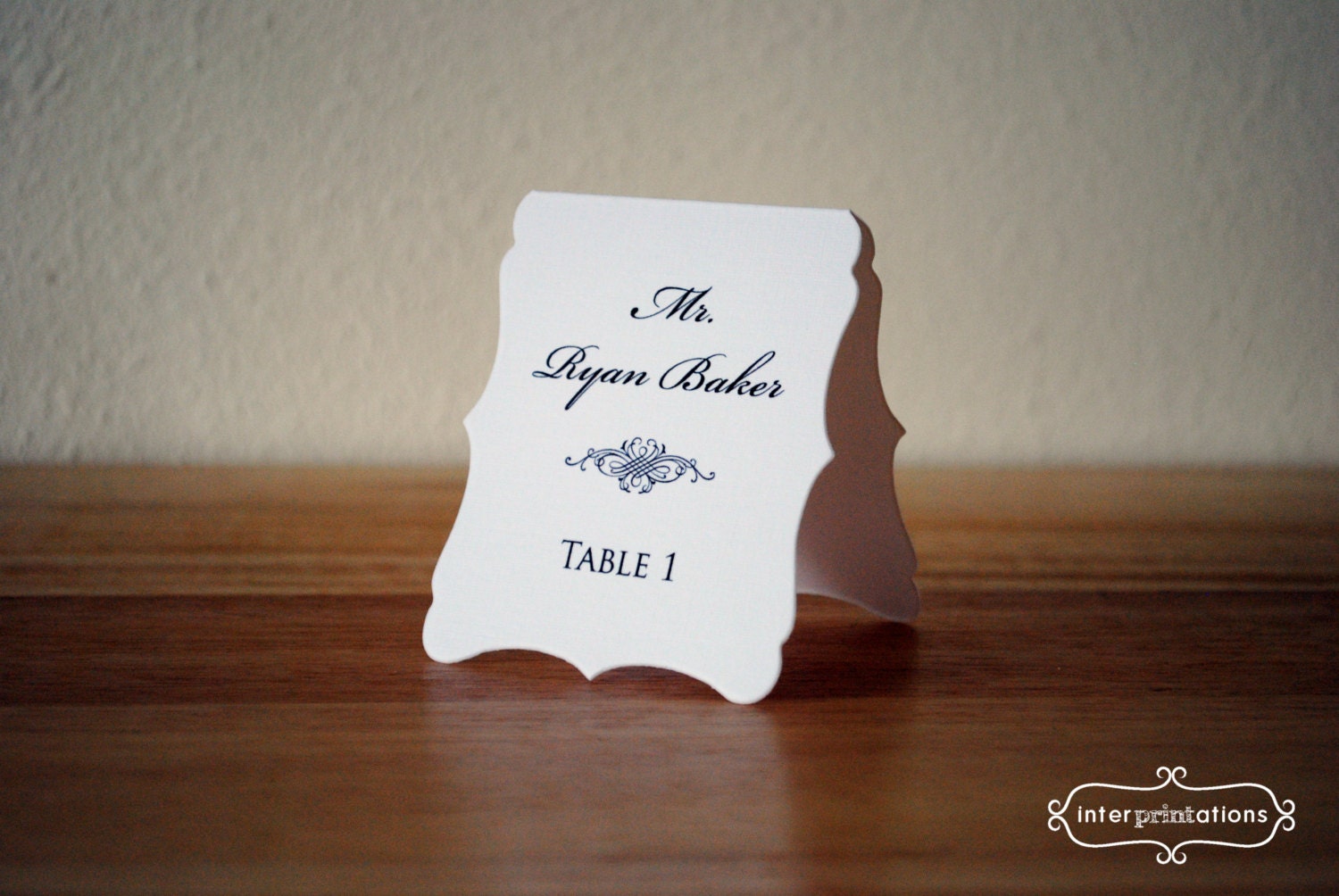 Tented Place Card / Seating Escort Card by Interprintations