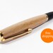 European Beech Longwood Style Ballpoint Pen with 24kt Gold Accents, Sleeve, and Gift Box (FREE SHIPPING)