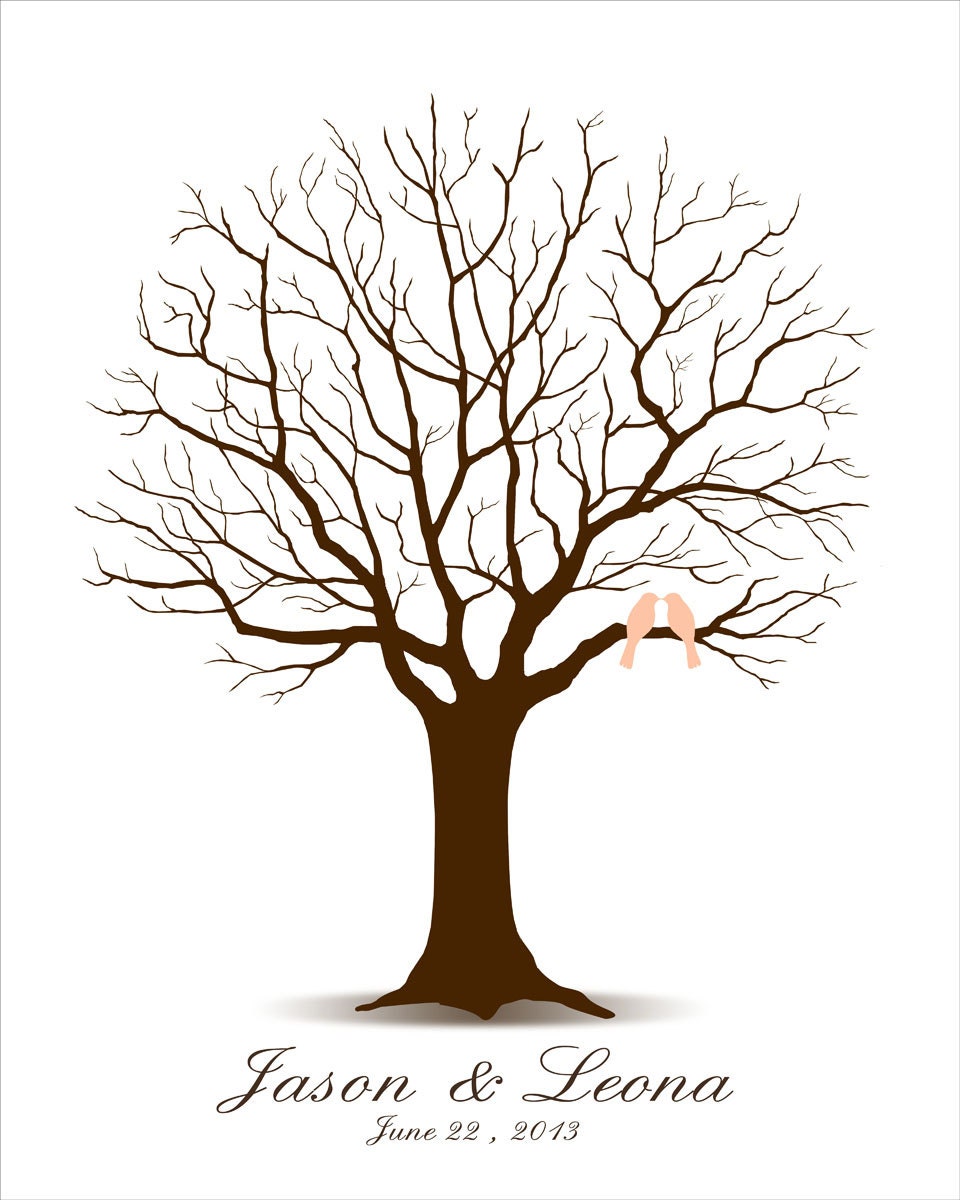 Wedding Tree Guest Book Guestbook Alternative Family Tree