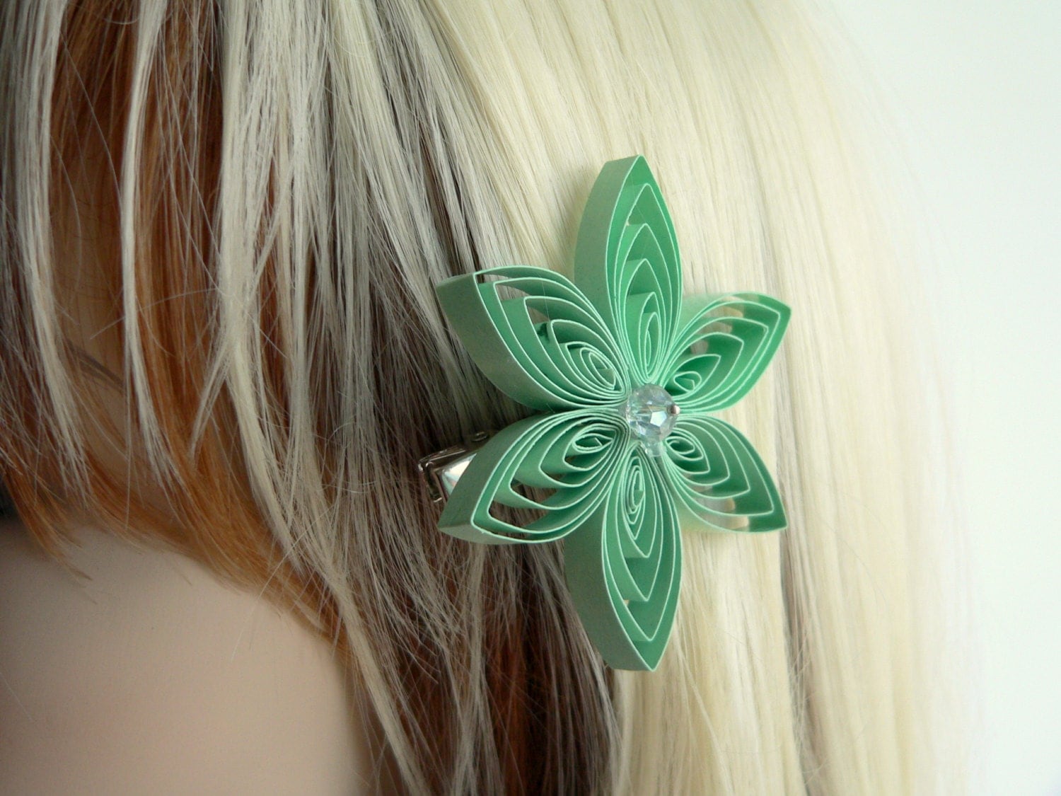 Mint Green Hair Accessory for Formal Mint Prom Quinceanera