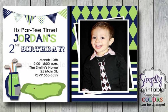 Golf Birthday Party Invitation (Printable File) Il_570xn