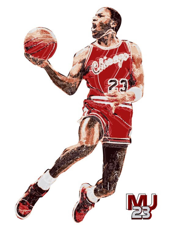 Items Similar To Michael Jordan Dunk Contest Graffiti Stencil Poster On 