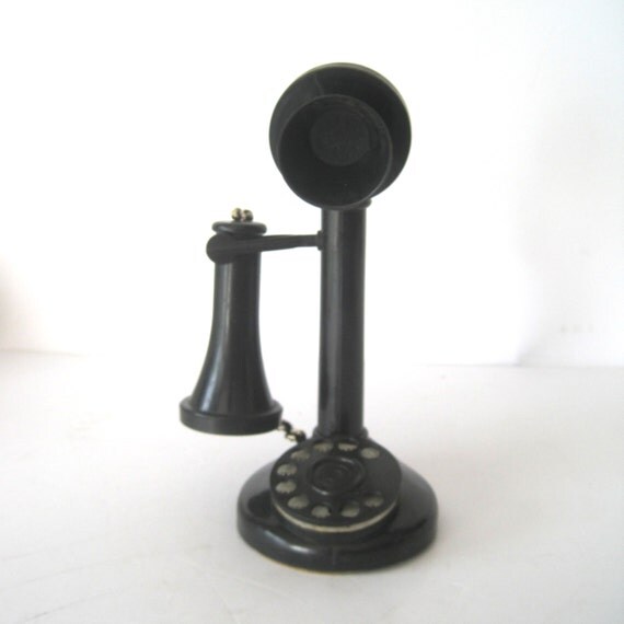 Vintage Toy candlestick Phone by Handicraft Co St Louis MO