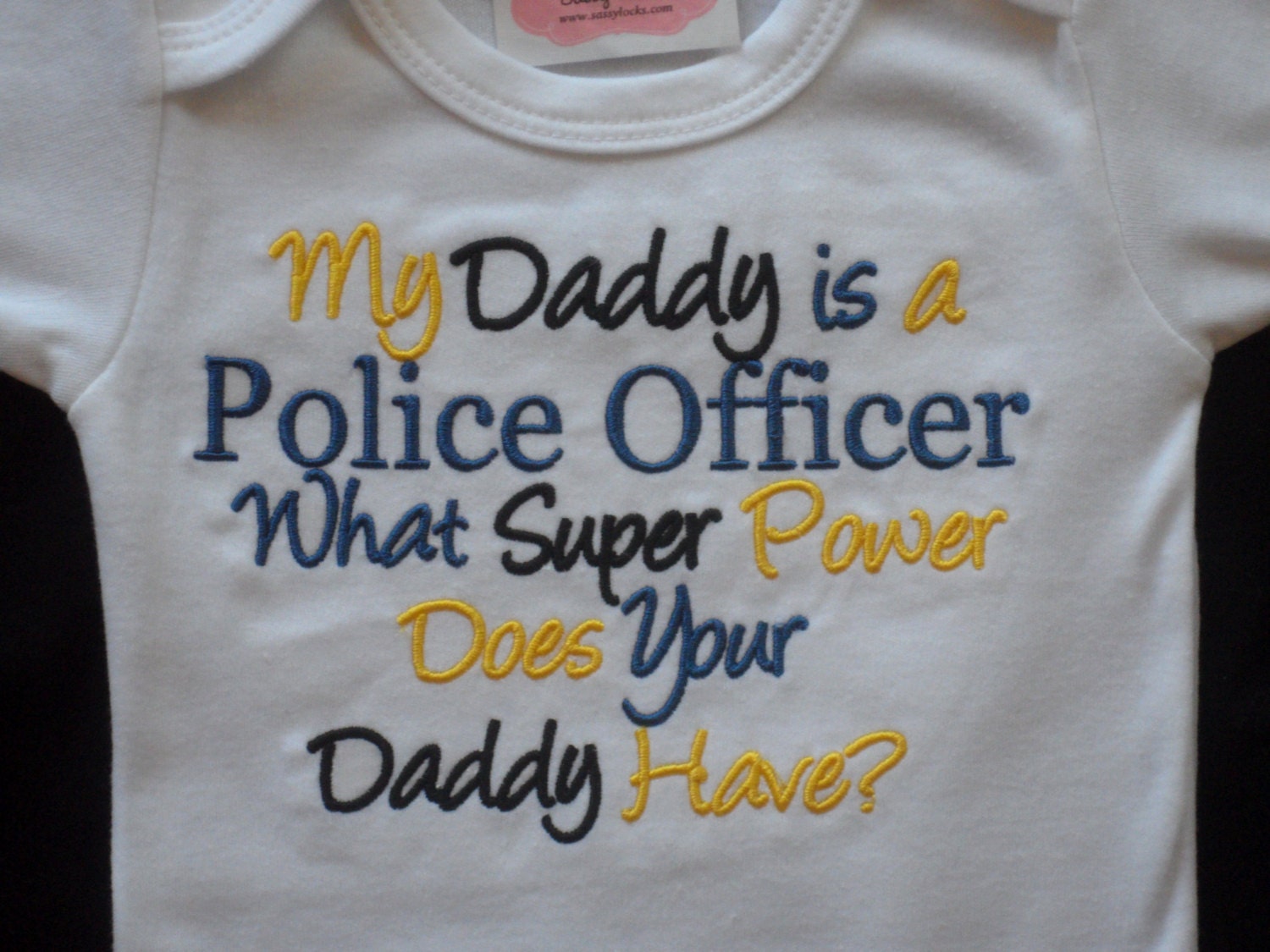 Police Officer Baby Boy Clothes Embroidered with My Daddy Is