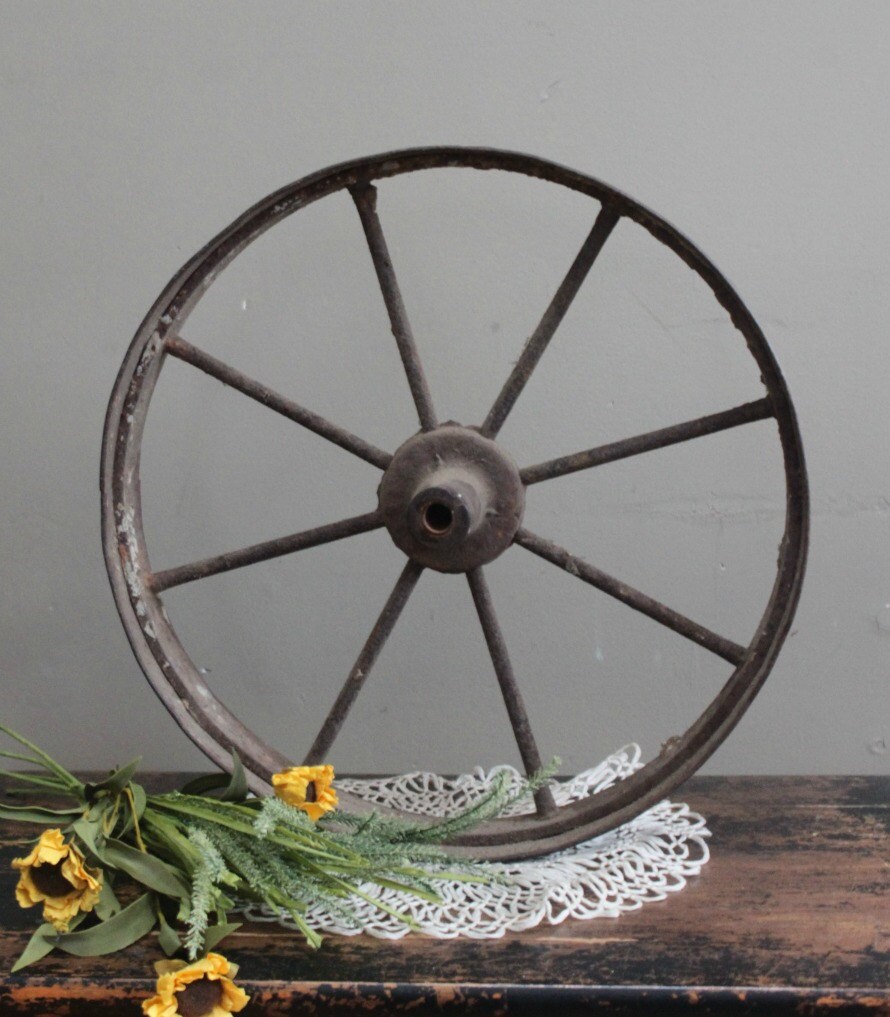 Antique Cast Iron Wagon Wheel