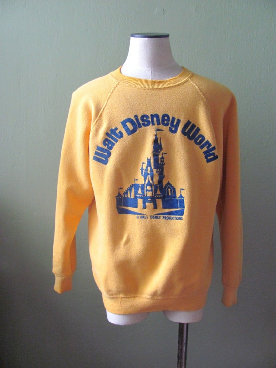Incredible Walt Disney World sweatshirt 1970s yellow and blue