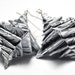 Origami Earrings Dangle Earrings Modern Earrings Paper Earrings - silver shiny spiral