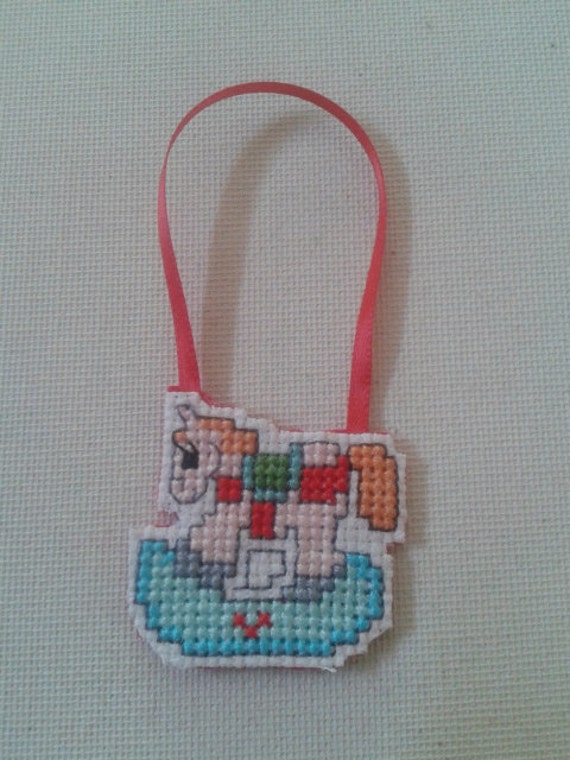 Cute Rocking Horse Cross Stitch Christmas by JennaMariesShoppe