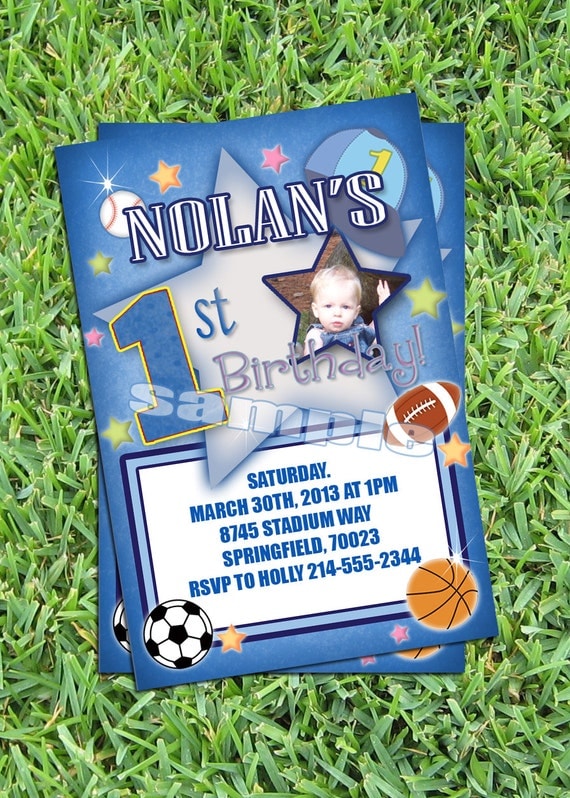 All Star Birthday Party Invitations 8