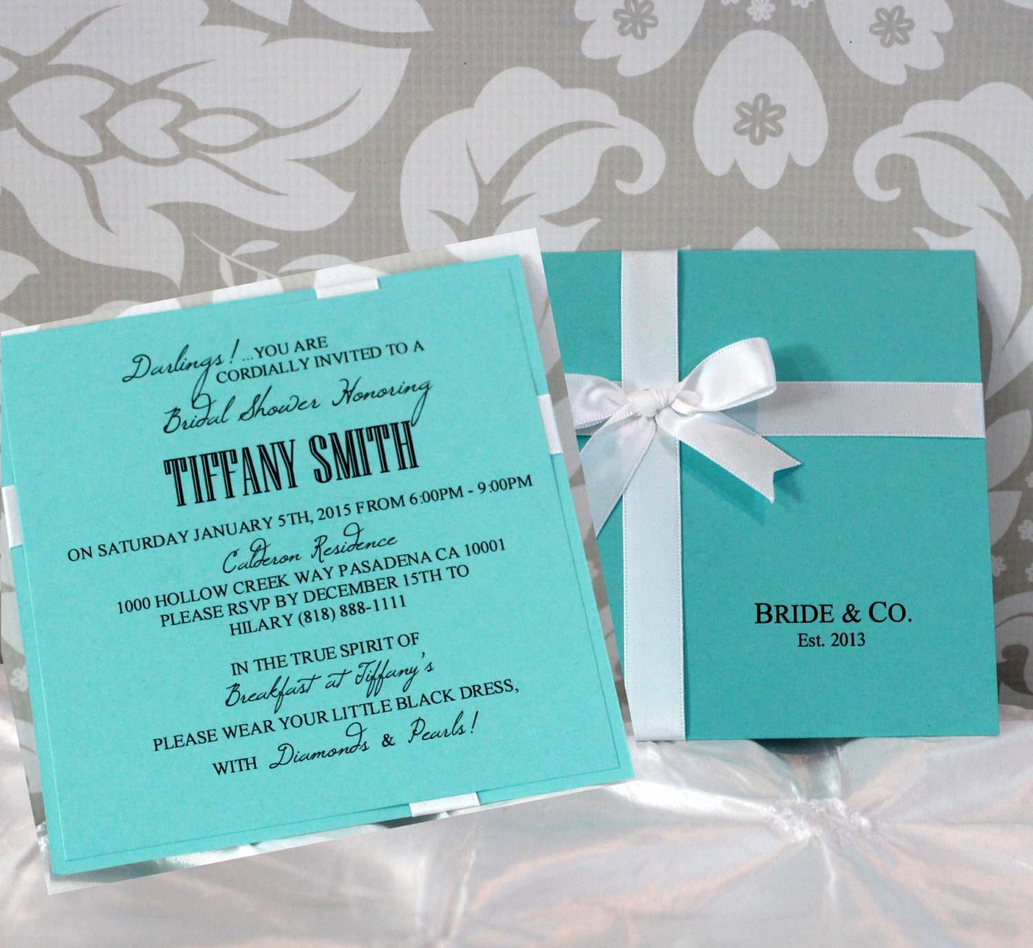 Tiffany And Co Themed Invitations 6
