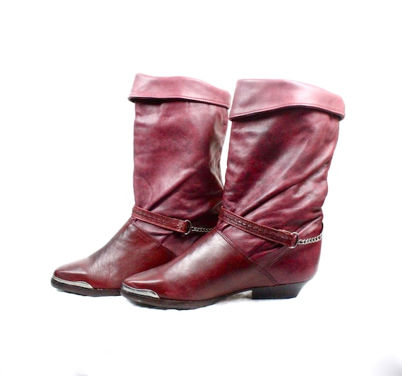 Vintage Zodiac Cranberry Boots Sz 7