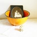 SALE - Vintage Graniteware Enamelware ORANGE Bowl - Treasury Favorite - Retro - Farmhouse Cottage Prairie FLEAMARKET 1960's