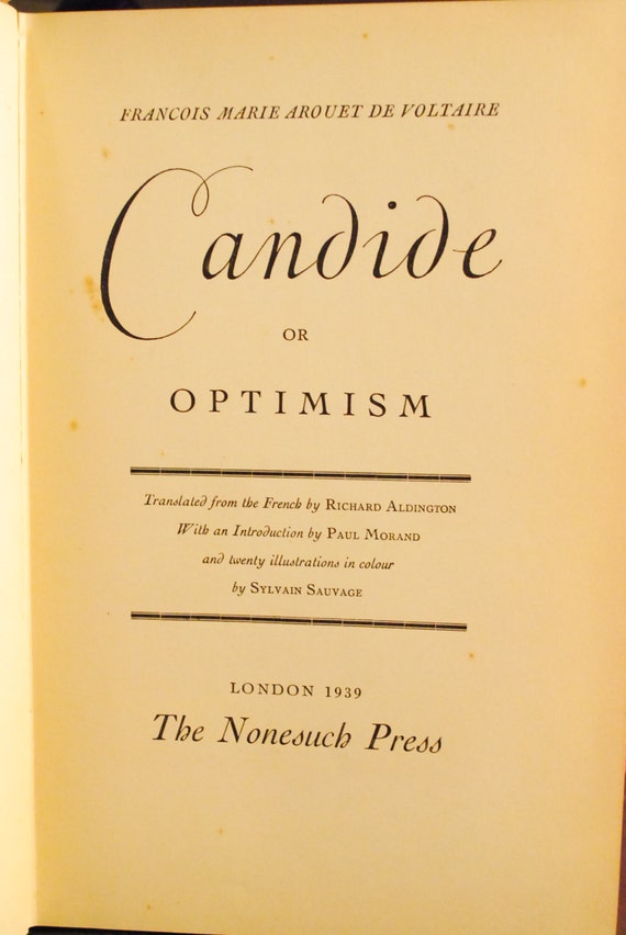 Candide by Voltaire Illustrated Book 1939 by BlackBrdVintage