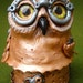 Steampunk owl box in polymer clay