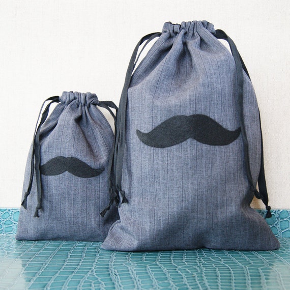Groomsmen Gift Bag - Small Mens Gift Bag - Mustache Bag Il_570xn