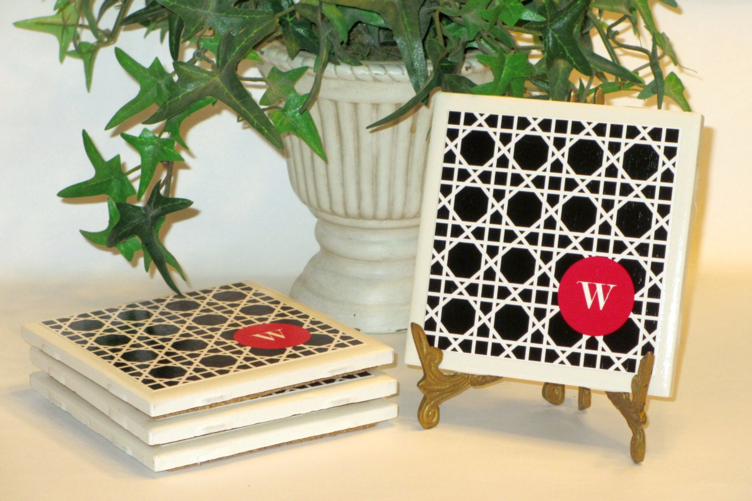 Personalized Ceramic Coaster Set