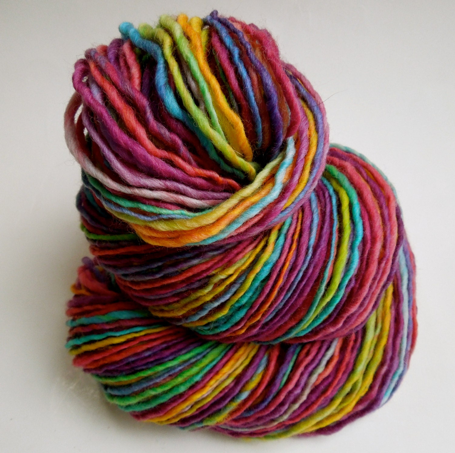Happy Handspun Yarn Single Ply Thick and Thin
