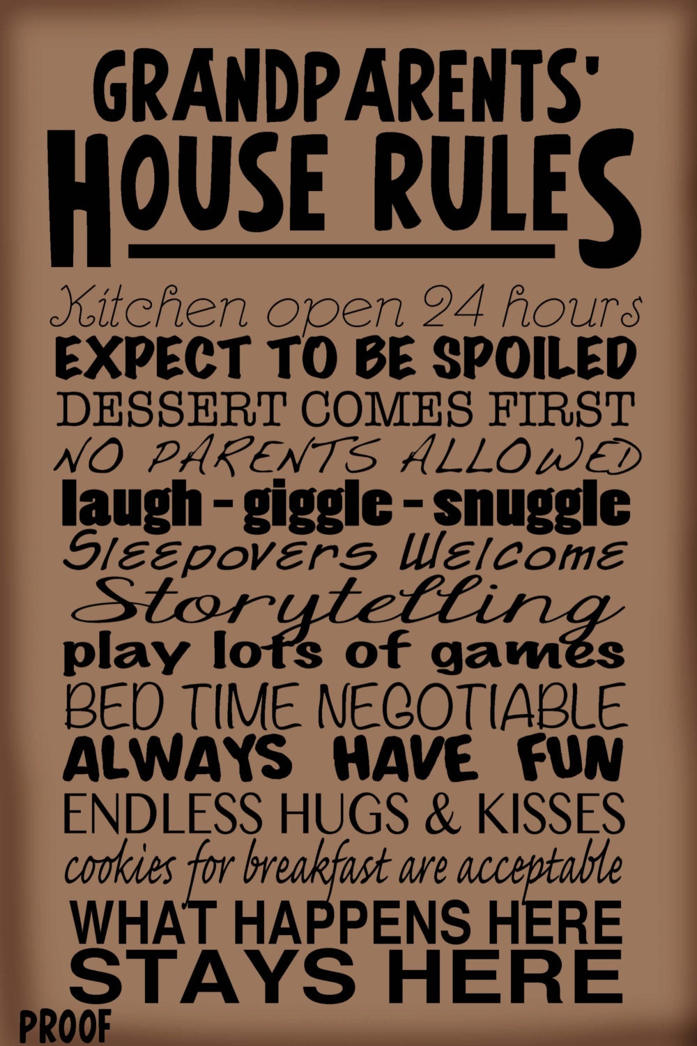 Grandparent's Rules Print