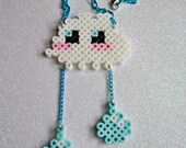 Items similar to Kawaii Perler Bead Cute Rain Cloud Necklace on Etsy