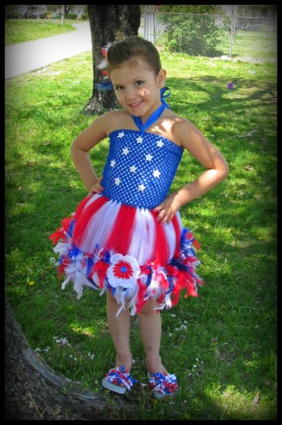 Items similar to 4th of July Tutu Dress / Glitz Patriotic Pageant Wear ...