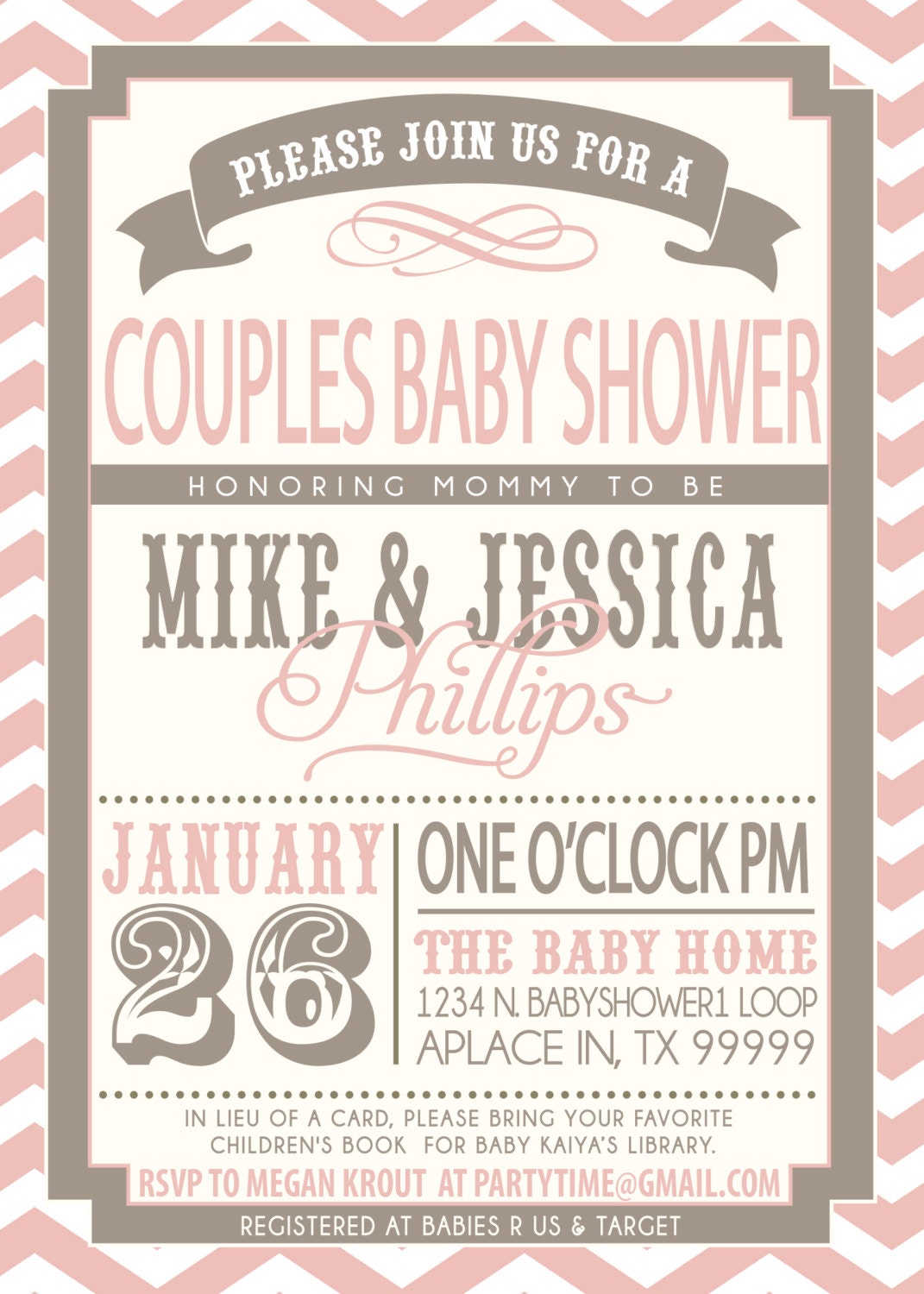 Couples Baby Shower Invitation Templates 5