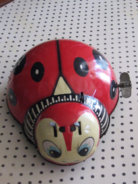 Wind Up Ladybug Toy by OldThingsMakeMusic on Etsy